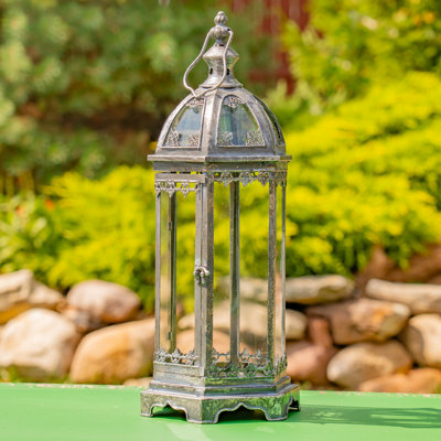 20.5in. Tall Belladonna Gothic Revival Iron/Glass Terrarium