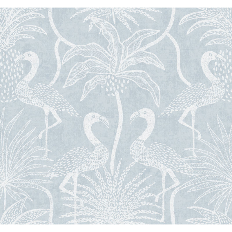 Papier peint Biscayne Flamingo Beach, Bleu ciel 