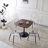 31.5-Inch Walnut Round Dining Table - Modern Pedestal Design-1523372901-1523372900