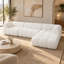 Canapé d'angle moderne sans cadre en forme de L de 310 cm de large avec méridienne à droite, mousse haute densité, canapé 2 pièces sans assemblage-1990593470