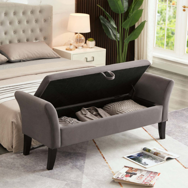 Banc rembourré Encinal, gris