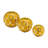 Decorative Stoneware and Ceramic Orbs with Glossy Geometric Design, Set of 3