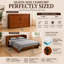 Lit escamotable Night & Day Furniture avec matelas en mousse à mémoire de forme de 15 cm, format Queen, fini lambris cerisier