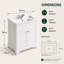 Croft 810 mm Freestanding Single Vanity with Integrated Ceramic Basin-91885522