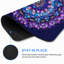  Tapis de souris en caoutchouc, surface en microfibre lisse, base antidérapante, tapis de souris décoratif à bord arrondi pour le bureau et les jeux, art mandala bleu mauve 12 x 8 po-133697639