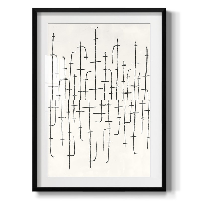 Arrangement vertical II - impression encadrée, H 28,5 po x l 20,5 po, Noir