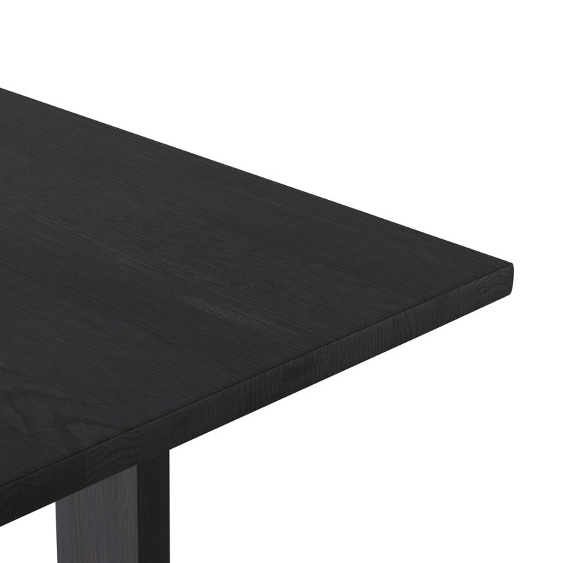 Carmel Solid Wood Dining Table, Black Wash