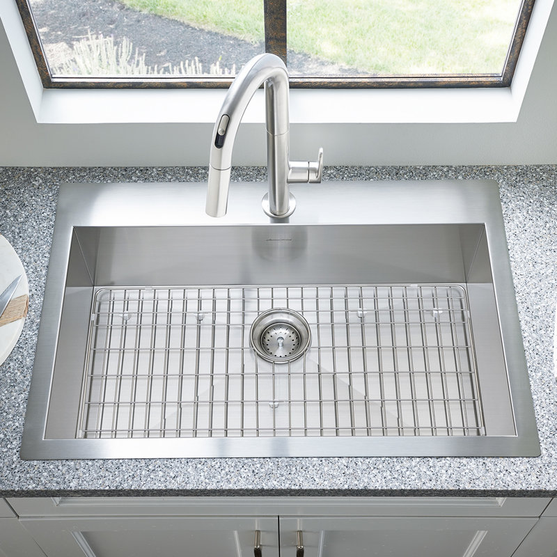 Edgewater 33'' L Single Bowl Stainless Steel Kitchen Sink
