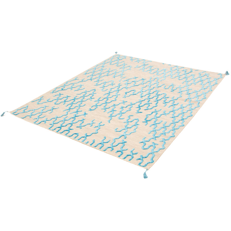 Tapis kaki clair à tissage plat Olszewski
