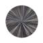 Burch Mid-Century 33 po Table basse ronde grise avec plateau en verre trempé