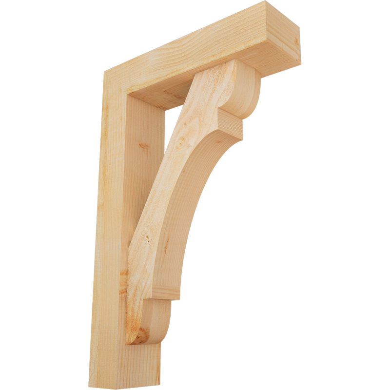 Olympic Block Offset Brace Bracket, 34 x 22, 6"W Douglas Fir (Rough Sawn)