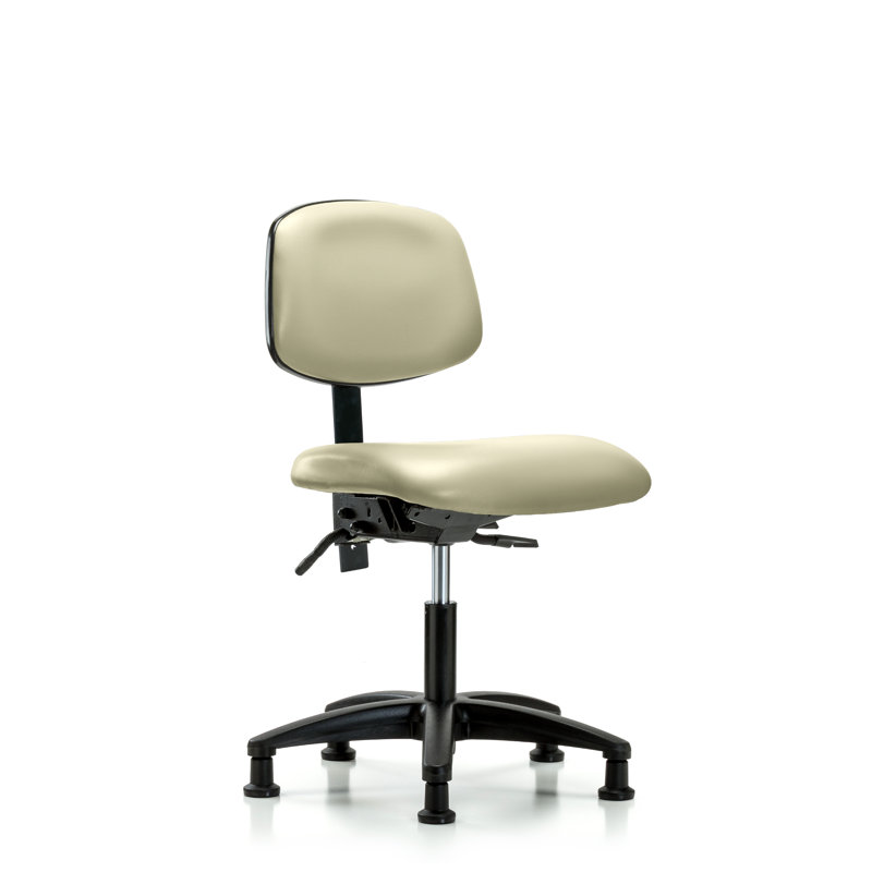 Adaline Vinyl Task Chair, Adobe, Glides, Tilt Included