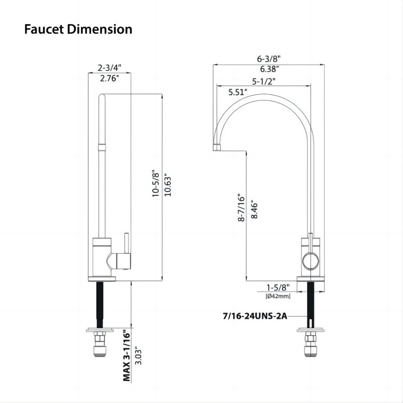 Evoio Kitchen Faucet, Gold 