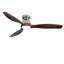 Ventilateur de plafond encastré en bois massif de 132 cm (52 ​​pouces) avec éclairage, 3 pales, 6 vitesses, télécommande et commande murale-1009423747