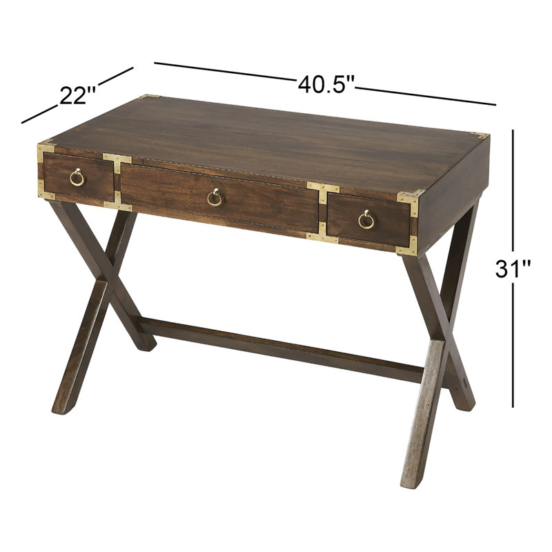 Forster Campaign Writing Desk, Brown