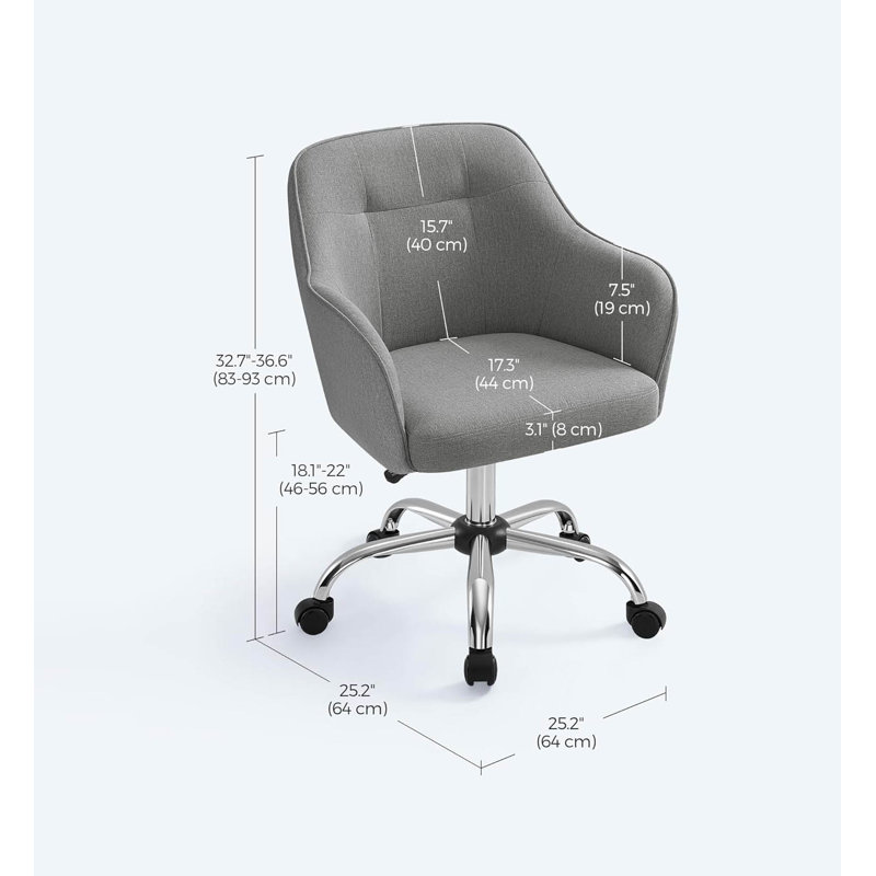 Office Chair, Silver, Grey