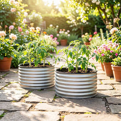 Ensemble de 2 boîtes à fleurs, jardinières surélevées, boîtes à fleurs de jardin (boîte à fleurs 2 pièces)