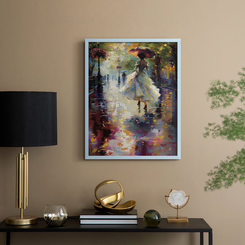 «WOMEN Series DCCDXLIV», reproduction encadrée - bois massif, H 21 po x l 17 po, Bleu