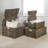 Bushman Classic Farmhouse Woven Hyacinth Rectangular Storage Baskets with Lids and Handles (Set of 3)-732733471