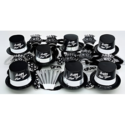 PMU New Year’s Eve Party Supplies 2024 Party Kit Assortment for 6 persons Decorations (6/psn) Pkg/1