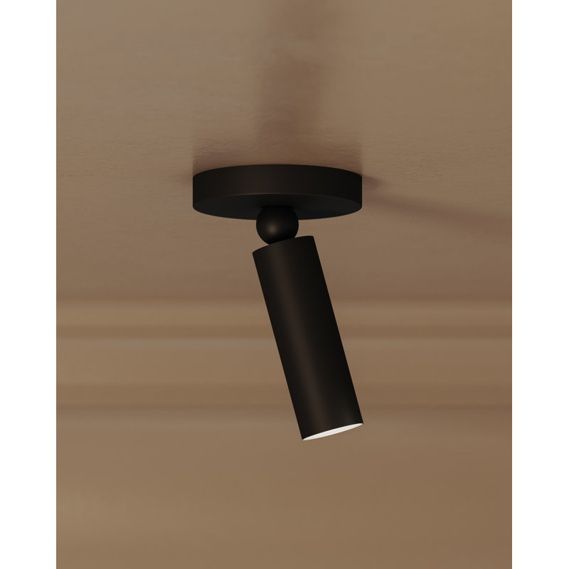 Luxe Pivot Flush Mount, Satin Black