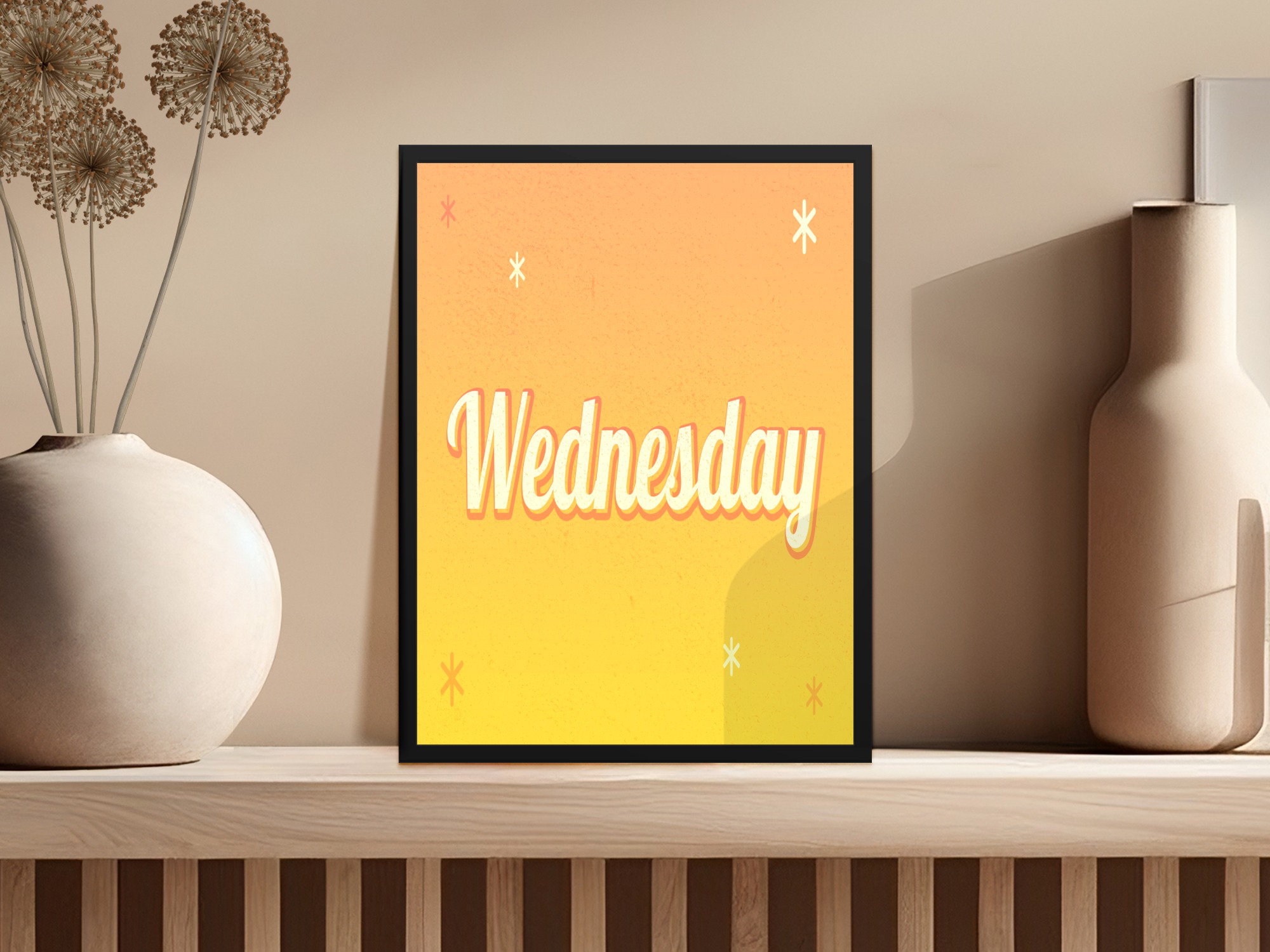 Wednesday Frame Lark Manor Happy Wednesday Art Print Daily Schedule Planner Framed ...