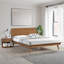 Lit plateforme en bois de style campagnard décontracté avec tête de lit ovale 1 pièce-1551855925