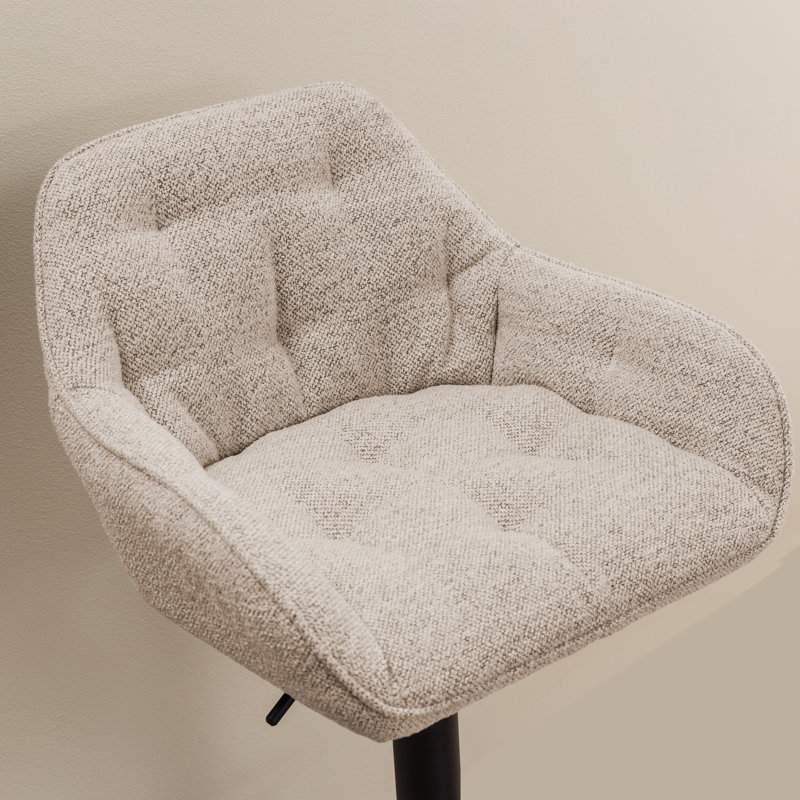 Washingtonville Upholstered Adjustable Height Counter Stool, Monza Beige