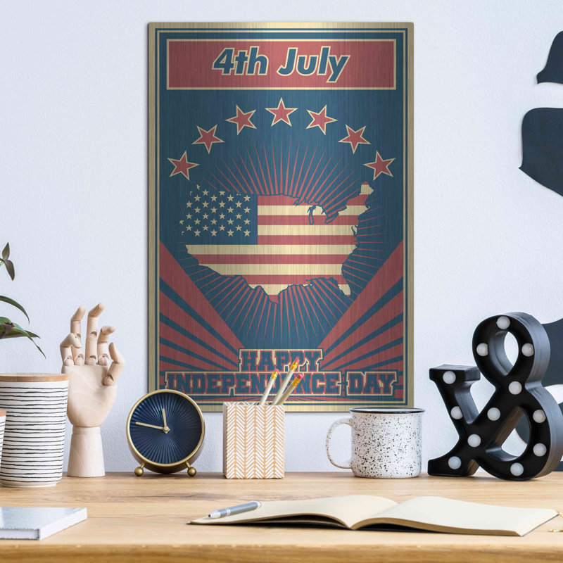 «Independence Day USA» par Luxe Metal Portfolio, H 16 po x l 12 po
