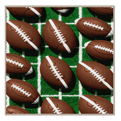 Washable American Football Sports Area Rug