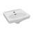 Whitehaus Collection 15" Rectangular Wall Mount Bathroom Sink With An Integrated Oval Bowl, Low-Rise Backsplash, Single Faucet Drilling And Overflow
