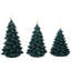Bougies pour arbre de Noël sans flamme DEL scintillantes - 7,25 po - vert - ensemble de 3-119978910