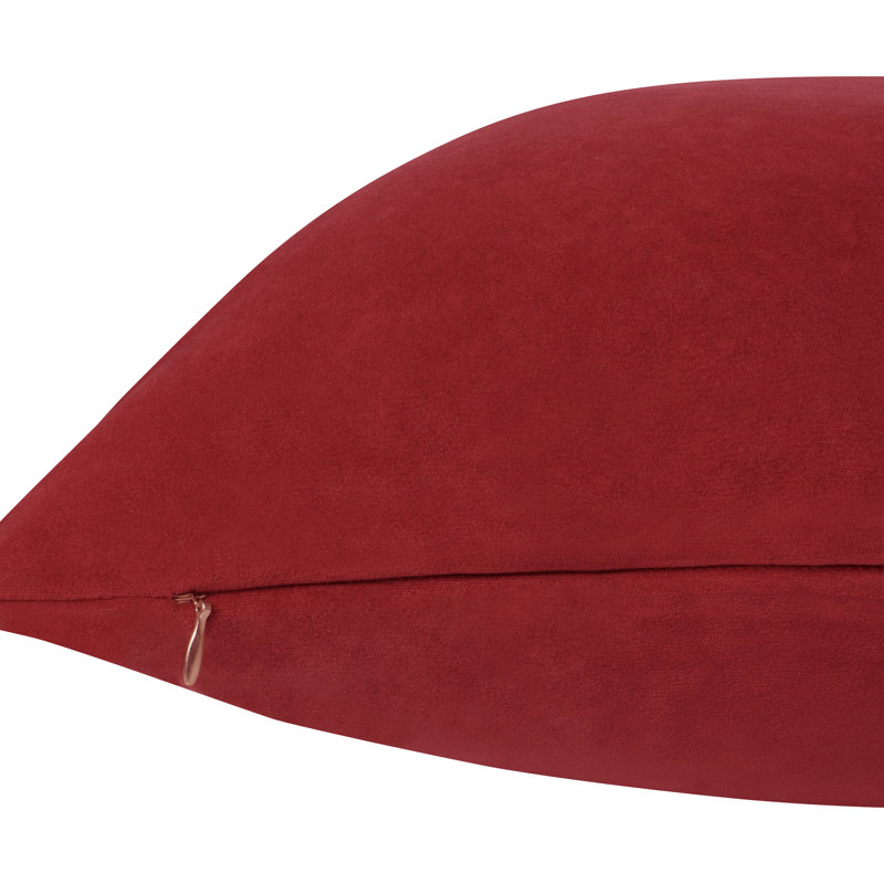 Housse de coussin en velours Delara 20 x 20, paquet de 1 - Housse de coussin décoratif avec fermeture à glissière cachée pour canapé, canapé et chambre à coucher