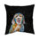 Abstract labradoodle - 16"x16" Throw pillow - Poly twill - Print on demand