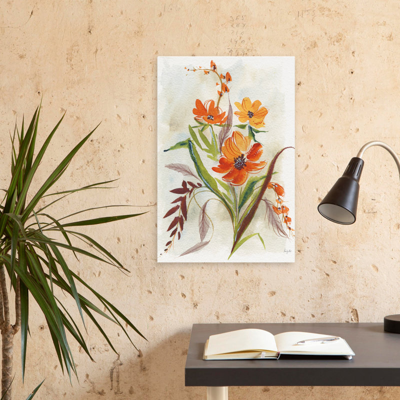 Fleurs d'automne - Art d'automne crème, H 24 po x l 16 po