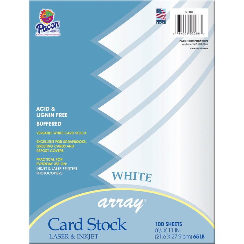 Carton, H 1 po x l 8,5 po x P 11 po