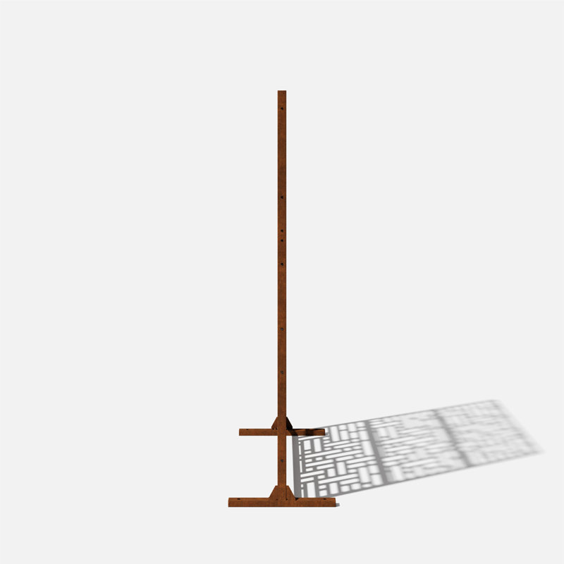 Veradek Corten Steel 76" Freestanding Outdoor Privacy Screen