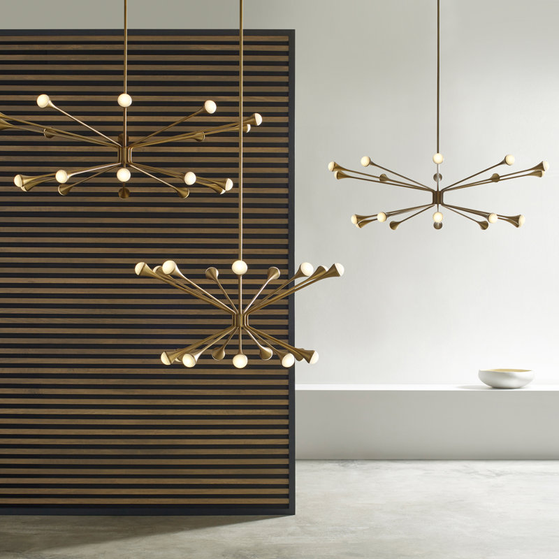 Lody 20 - Light LED Chandelier, Polished Nickel