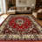 1PC Traditional Persian Vintage Red Floral Medallion area rugs for Living Room, Soft and Comfortable, Suitable for all seasons, easy-to-maintain, machine washable Indoor floor mat, Under Table Farmhouse suitable for dining room, bedroom, entryway.-129692072