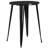Colbert 30'' Round Metal Indoor-Outdoor Bar Table Set with 4 Square Seat Backless Stools-24678656-24678665