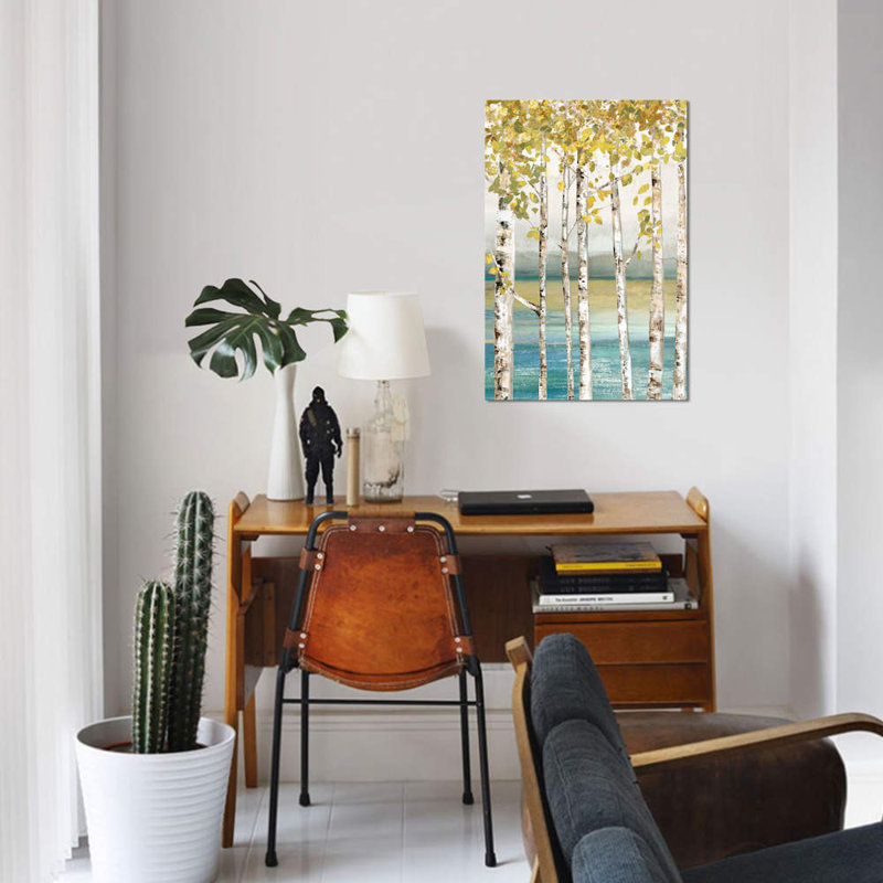 «Down by The River II», reproduction sur toile, H 40 po x l 26 po x P 1,5 po, Pas de tapis, Toile tendue