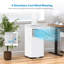 Climatiseur portatif 10000 BTU - refroidissement 3-en-1, déshumidificateur et ventilateur - refroidissement rapide, silencieux, balançoire à 4 voies, télécommande, minuterie 24H, ensemble de fenêtre - blanc