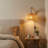 Pacitte Modern Farmhouse Wicker Plug In Bamboo Wall Sconce With Switch-lantern Basket Rattan Lampshade
