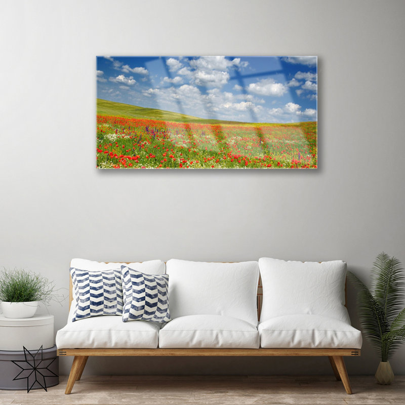 Meadow Flowers - No Frame Print on Glass