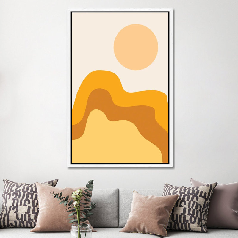 Sun Dunes II - Print on Canvas, 152.5 cm H x 101.5 cm W, White Framed