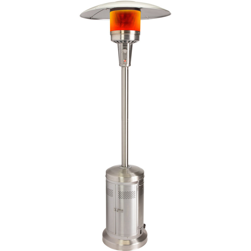 Chauffe-terrasse au propane en acier inoxydable