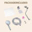 Pommes de douche 8 pouces avec douchette à 9 réglages et bras courbé réglable chromé-122003096