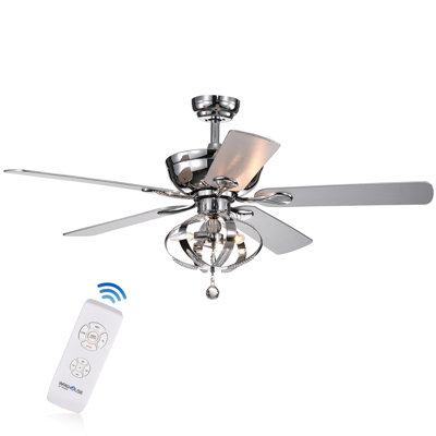 Ventilateur de plafond 52 pales 52 po avec télécommande et ensemble d'éclairage inclus Davies