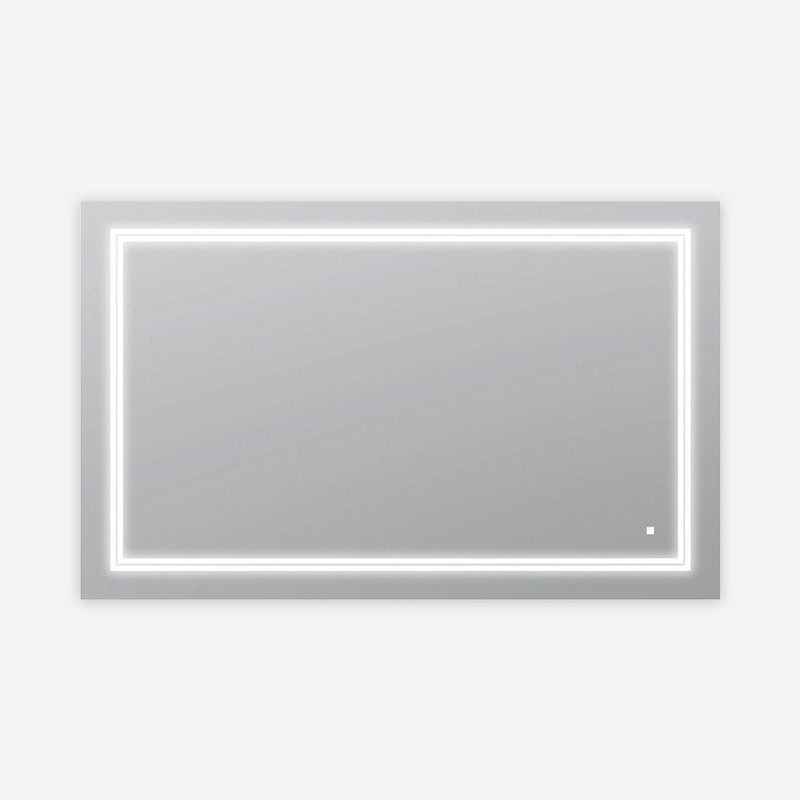 Miroir mural de salle de bain avec gradateur, désembueur, commande tactile, rétroéclairé et rétroéclairé 40 po x 36 po x 1 po Soho