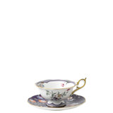 Wedgwood Wonderlust Midnight Crane 2 Piece Bone China Teacup and Saucer Set